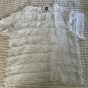 Boss White Textured Top